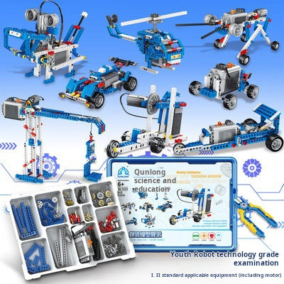 Kit de robot de programación, bloques de construcción educativos 9686, tutorial de ensamblaje de engranajes de motor electrónico 