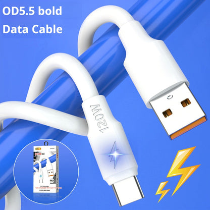 OD5.5 thick light data cable type-c with packaging