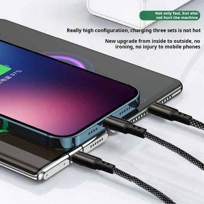 PD fast charging 6 in 1 data cable 100w