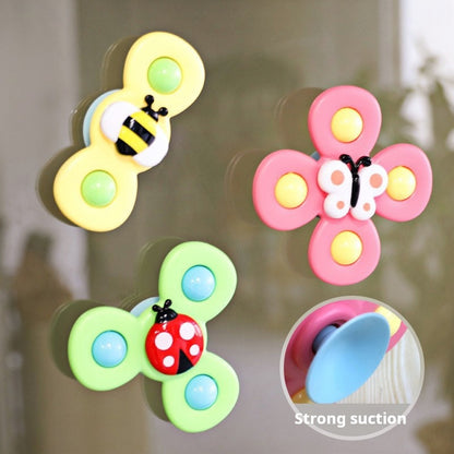 Suction Cup Spinning Fun Water Toy Bug Gyro Rattle Baby Bath Children's Toy