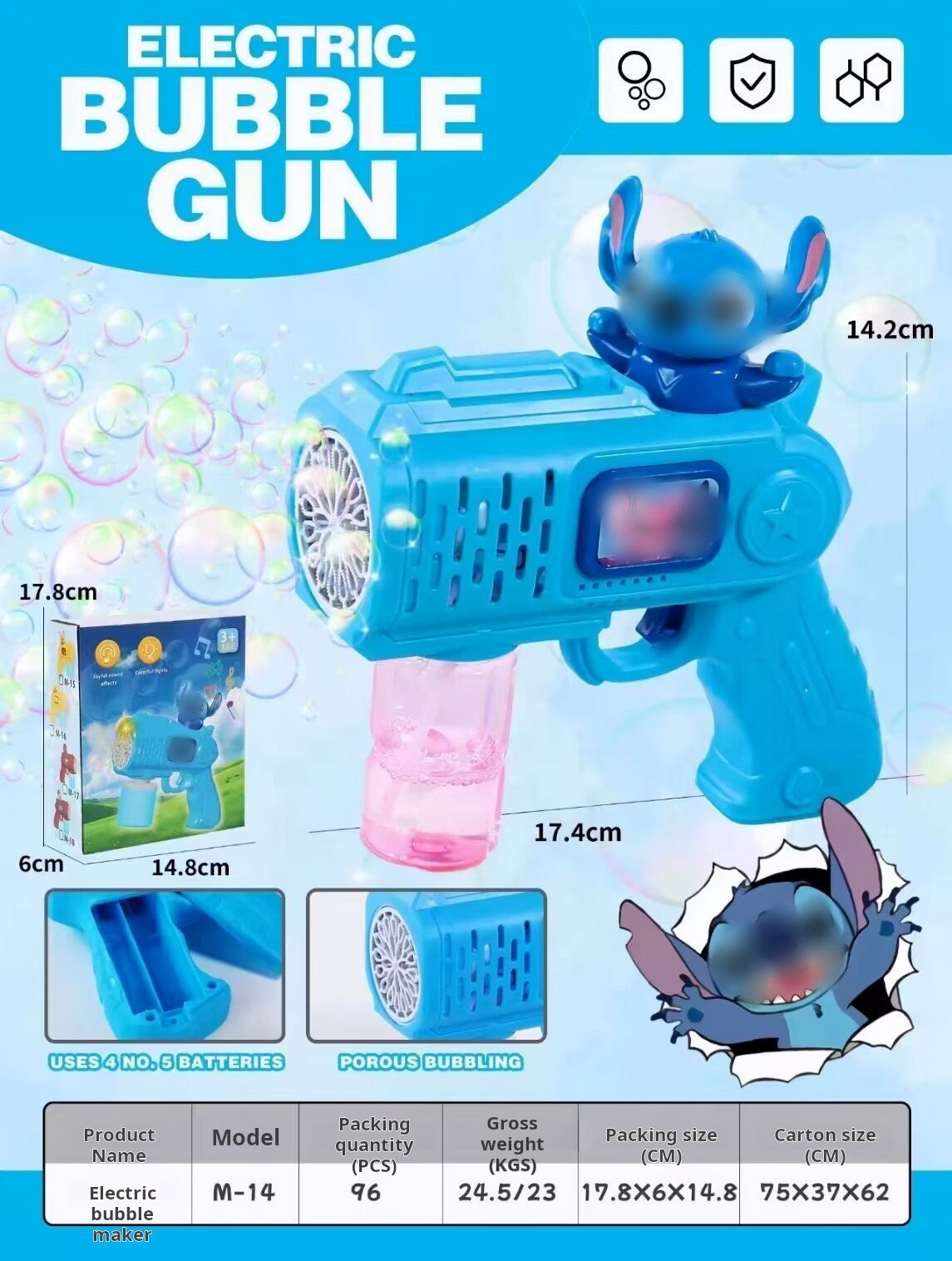 Sanrio Children's Melody Automatic Bubble Gun