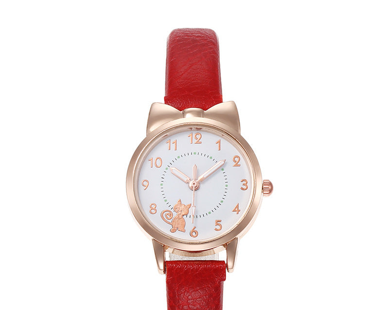 Children's Watch Girl Leather Bow Digital