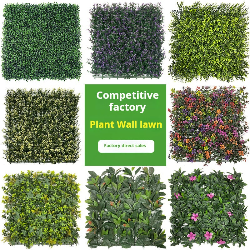 Artificial plant wall green plant fake flower lawn wall