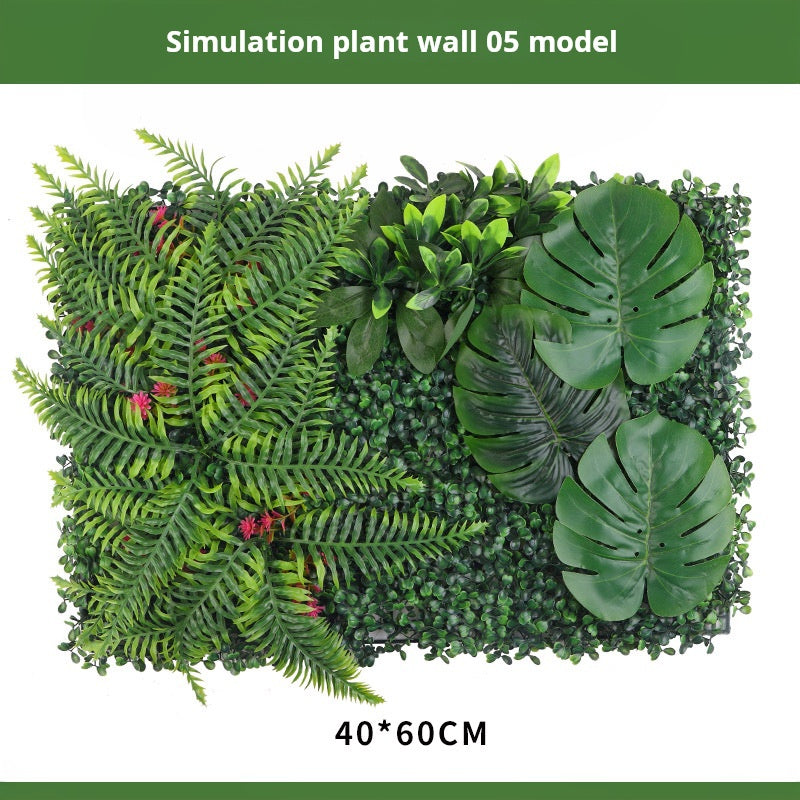 Artificial plant wall interior decoration background