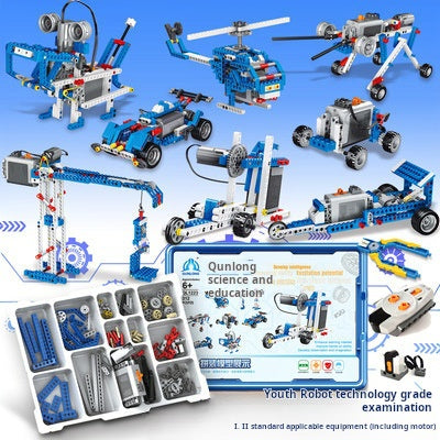 Kit de robot de programación, bloques de construcción educativos 9686, tutorial de ensamblaje de engranajes de motor electrónico 