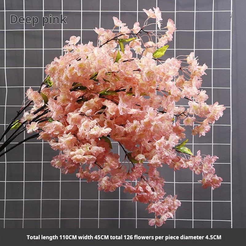 Simulation cherry blossom new four-pronged multi-color multi-head