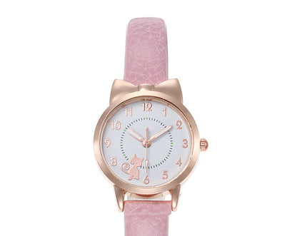 Children's Watch Girl Leather Bow Digital