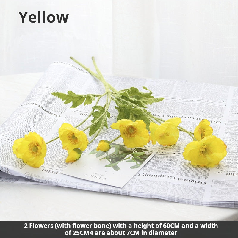 Artificial silk flower poppy flower corn poppy flower