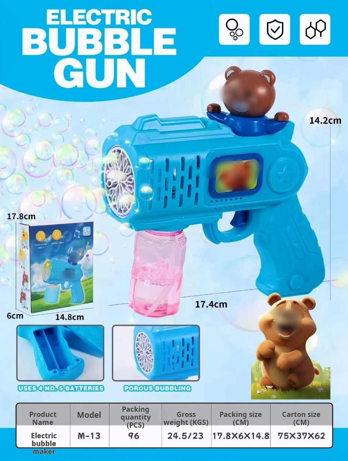 Sanrio Children's Melody Automatic Bubble Gun