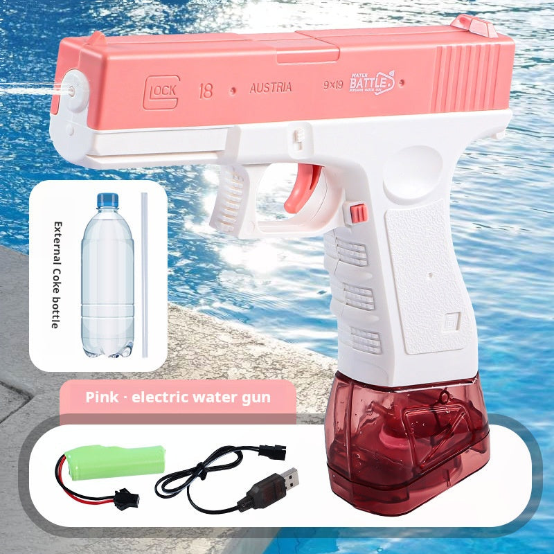 High Capacity Rechargeable Glock-style Children's Water Gun with External Connection