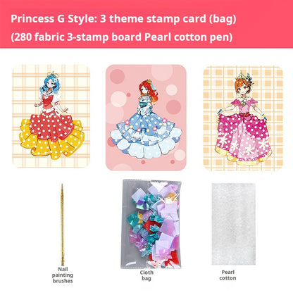 Dreamy Princess Changeable Dress-Up DIY Poke Painting Puzzle Toy