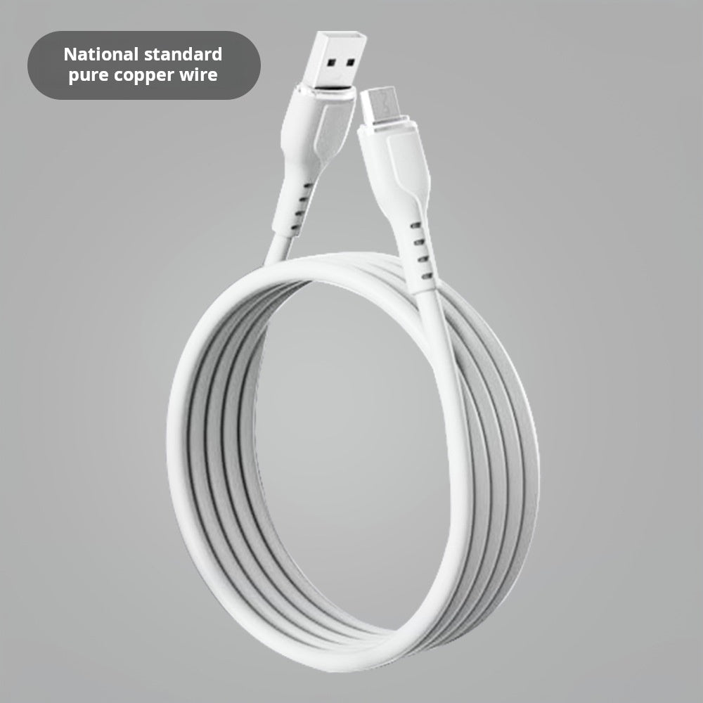 Pure copper wire silicone macaron data cable