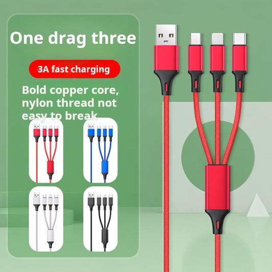 Nylon 3-in-1 Fast Charge Cable