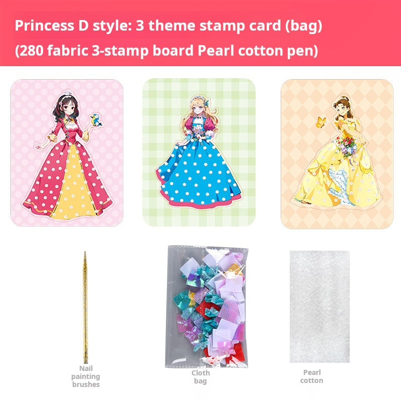 Dreamy Princess Changeable Dress-Up DIY Poke Painting Puzzle Toy