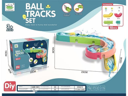 DIY Bath Water Rolling Ball Track Toy for Kids