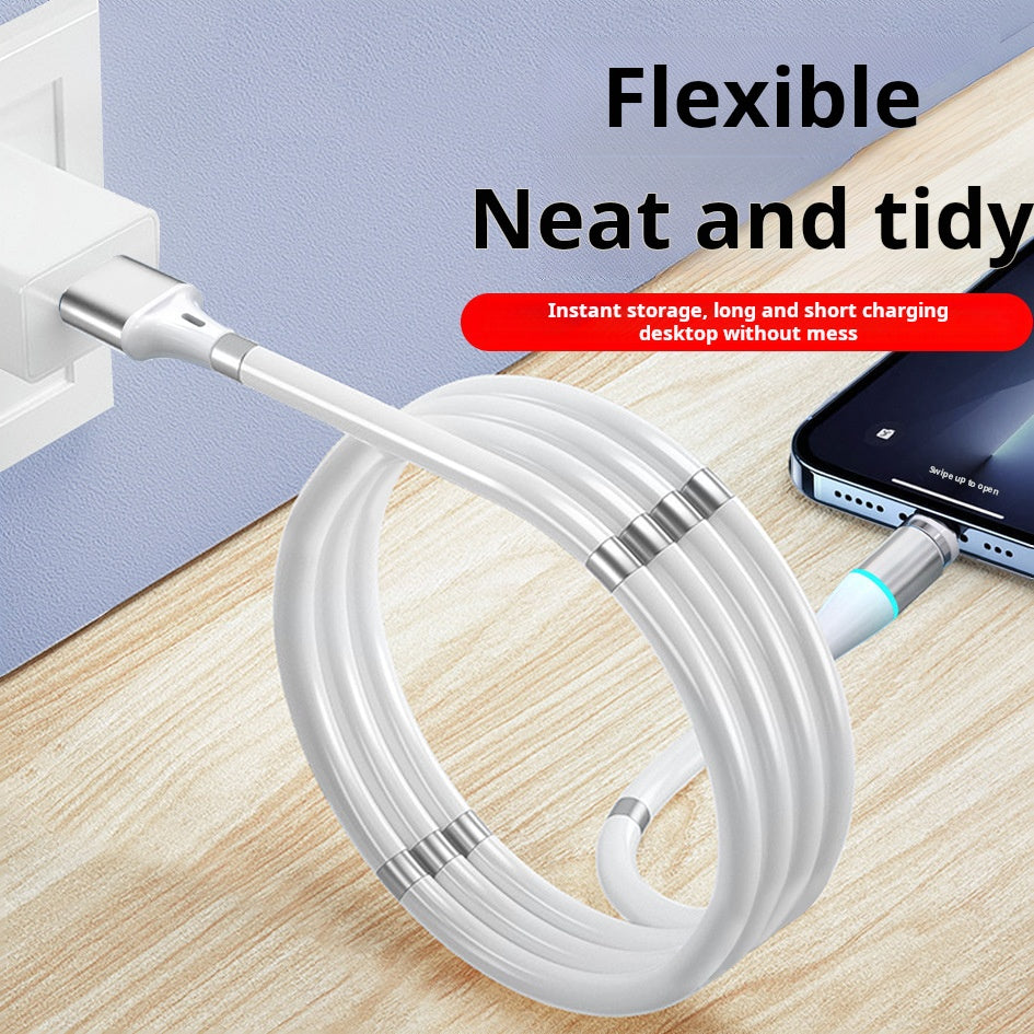 Magnetic Fast Charging Cable with 360° Blind Suction, Portable