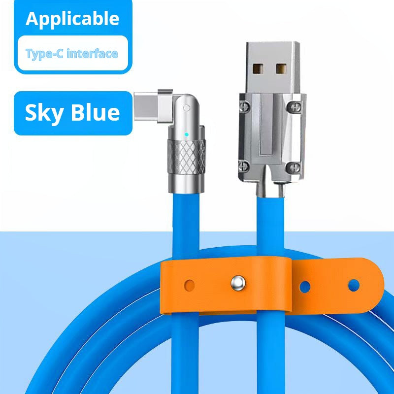 180° Rotating Zinc Alloy Type-C Fast Charging Cable