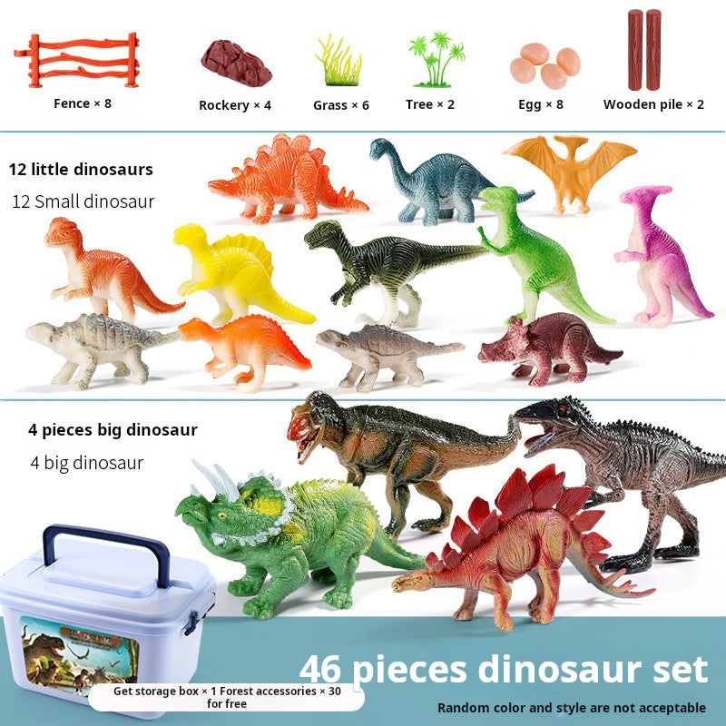 Dinosaur Playground Set, Realistic Animal Soft Model, Egg, Triceratops, T-Rex, Pterodactyl