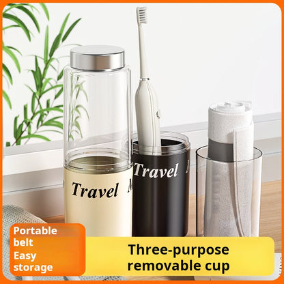 Travel Toiletry Set: Mouthwash Cup, Toothbrush Holder, Portable Storage Bag