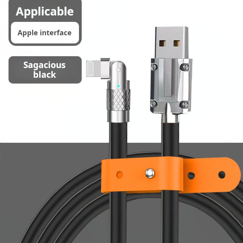 180° Rotating Zinc Alloy Type-C Fast Charging Cable