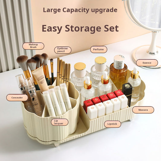 Rotating make-up brush organizer