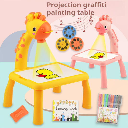 Early Education Smart Projection Drawing Board Baby Doodle Desk