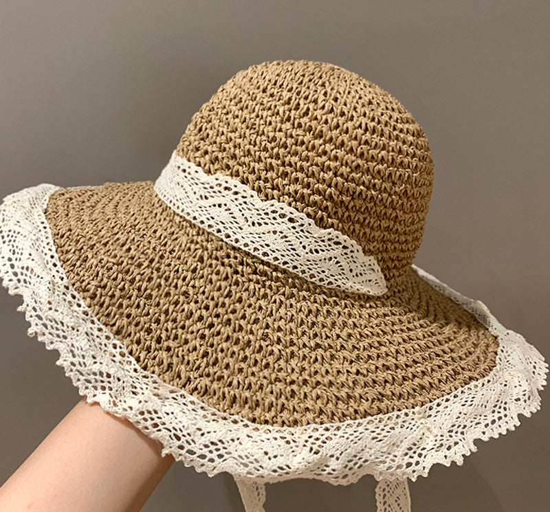 Lace Straw Sun Hat