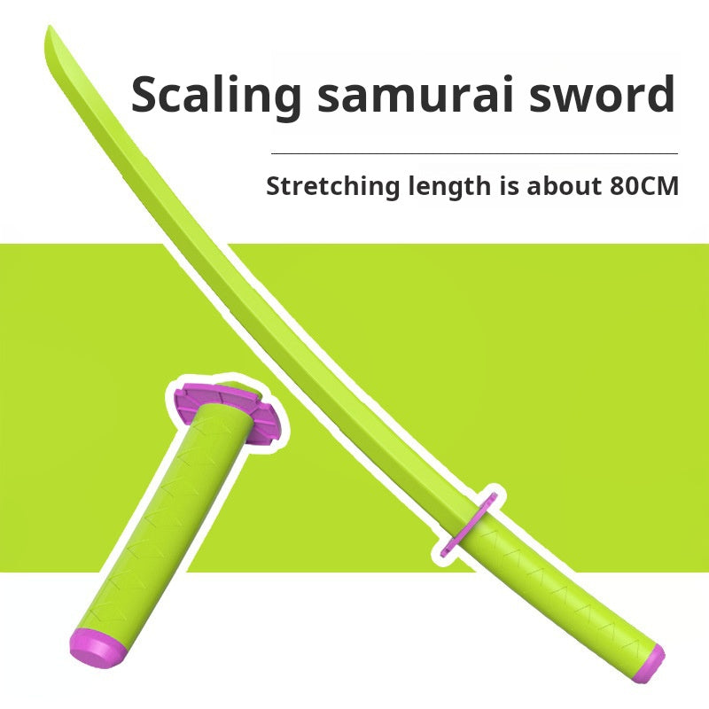 3D Printed Samurai Extendable Sword, Automatic Deployment, Gravity Radish Knife Toy