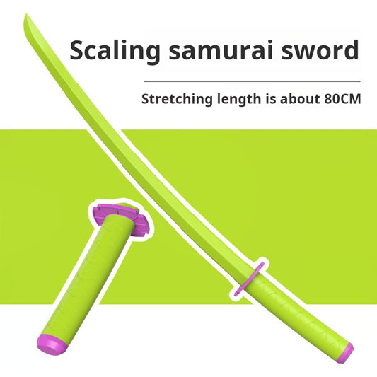 3D Printed Samurai Extendable Sword, Automatic Deployment, Gravity Radish Knife Toy