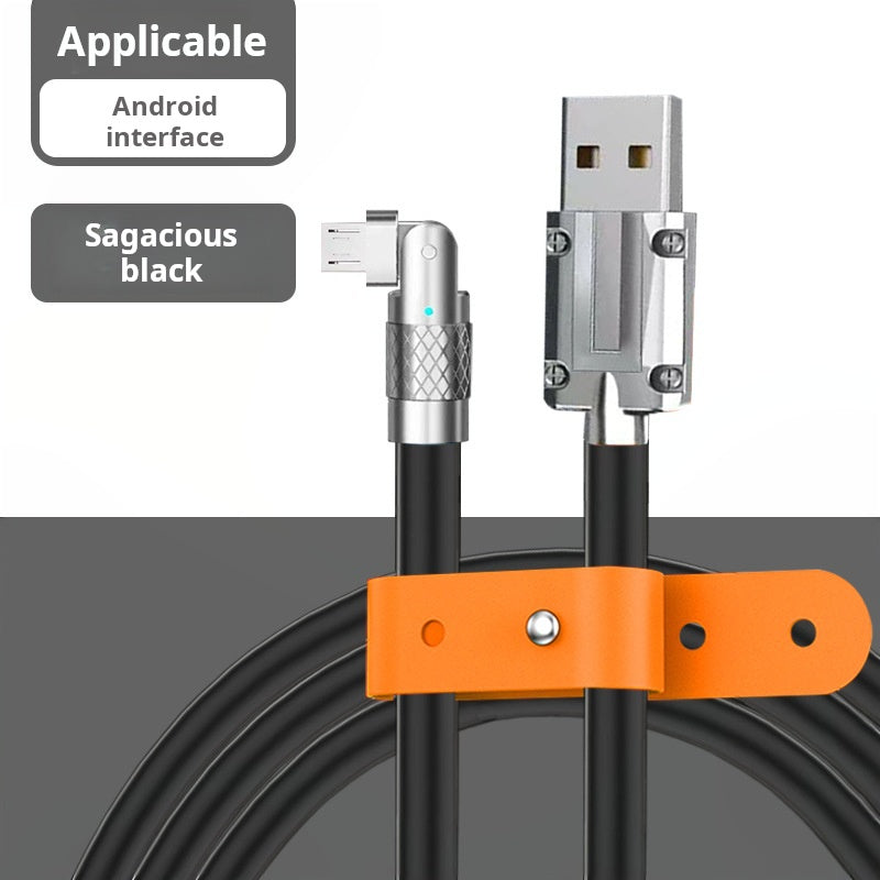 180° Rotating Zinc Alloy Type-C Fast Charging Cable