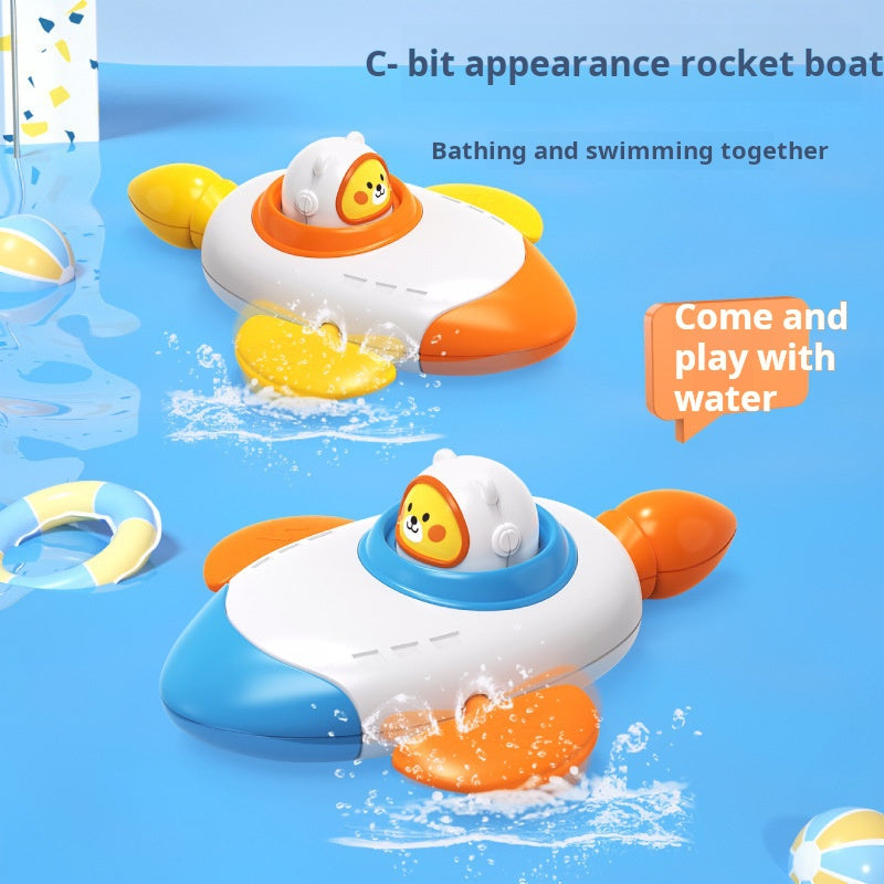 Baby Bath Toy Space Rocket Boat Sprinkler