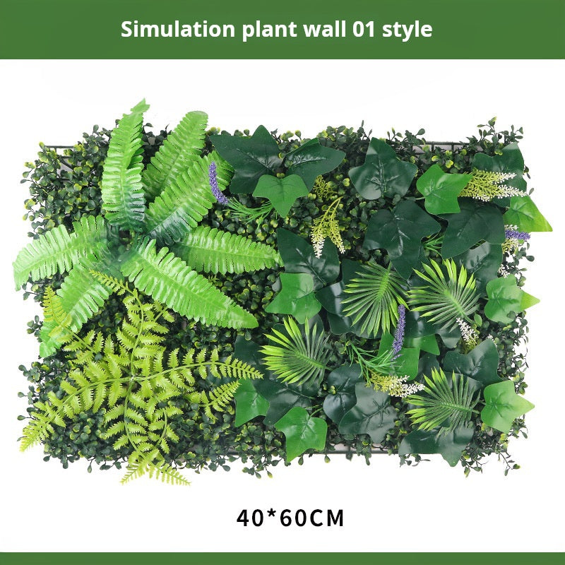 Artificial plant wall interior decoration background