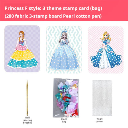 Dreamy Princess Changeable Dress-Up DIY Poke Painting Puzzle Toy