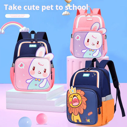 Kindergarten cartoon animal boy and girl baby backpack