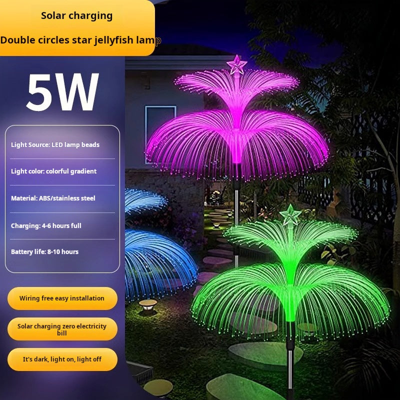 Solar lawn light garden light five-layer jellyfish light