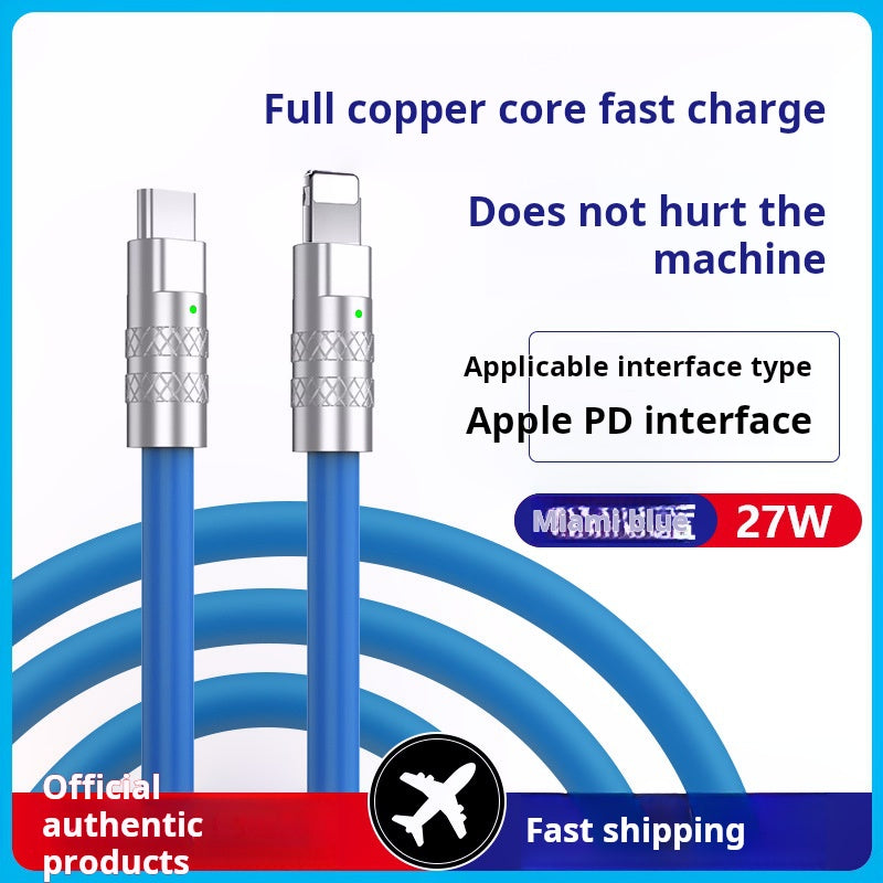 PD Type-C to Lightning Zinc Alloy Silicone Cable