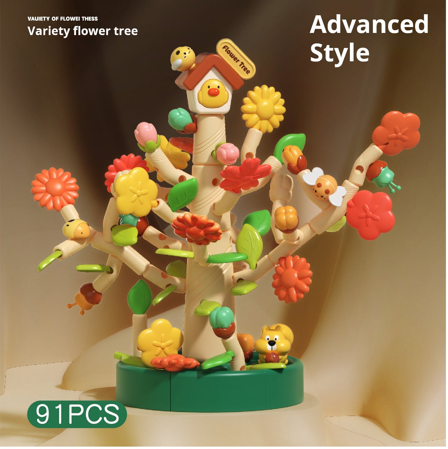 DIY Flower Tree Building Blocks, Educational Puzzle Toy for Girls and Boys