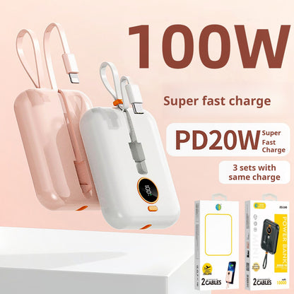 100W fast charging mini power bank