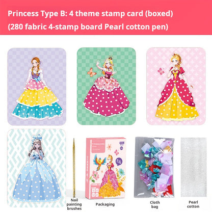 Dreamy Princess Changeable Dress-Up DIY Poke Painting Puzzle Toy