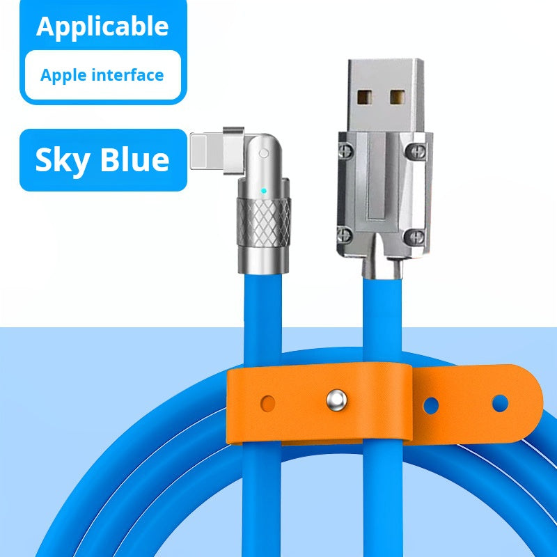 180° Rotating Zinc Alloy Type-C Fast Charging Cable