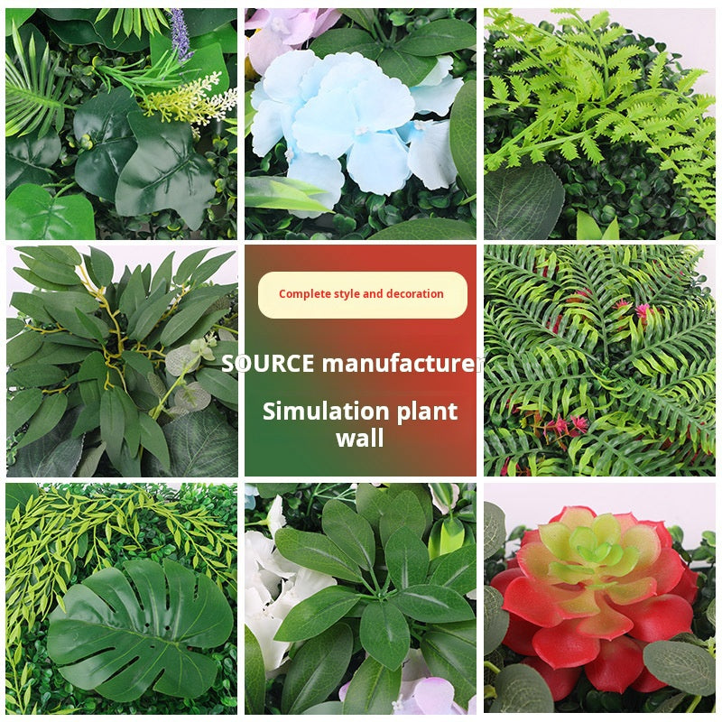 Artificial plant wall interior decoration background