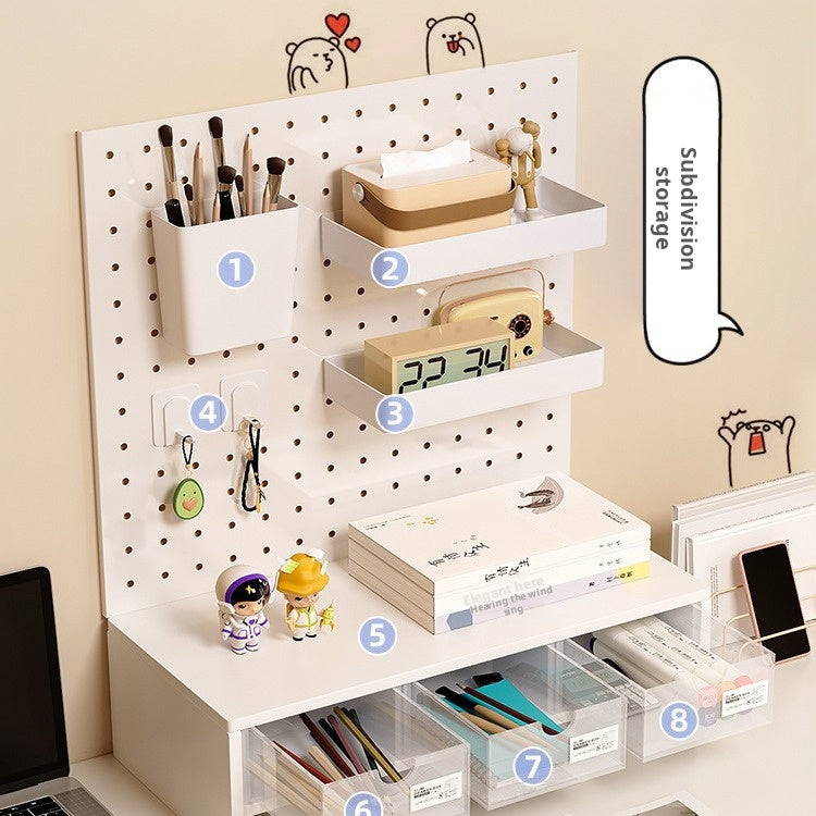 Pegboard storage rack