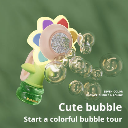 Handheld Seven-Color Automatic Bubble Machine