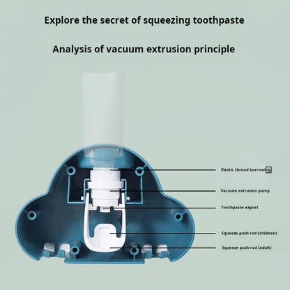 Cloud Automatic Toothpaste Dispenser, Wall-Mounted, No-Drill